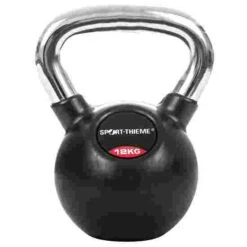 Sport-Thieme Rubber-Coated, Smooth Chrome-Handled Kettlebell -The Fitness Equipment Store 119 0843