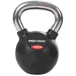 Sport-Thieme Rubber-Coated, Smooth Chrome-Handled Kettlebell -The Fitness Equipment Store 119 0856