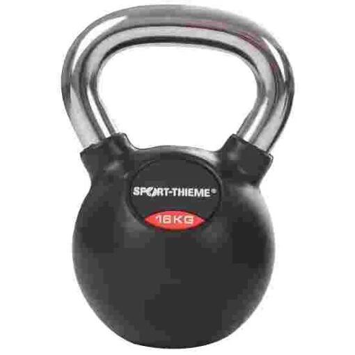 Sport-Thieme Rubber-Coated, Smooth Chrome-Handled Kettlebell - Image 6