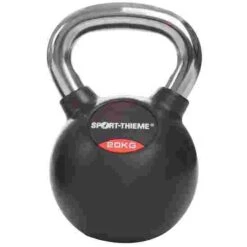 Sport-Thieme Rubber-Coated, Smooth Chrome-Handled Kettlebell -The Fitness Equipment Store 119 0872