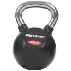 Sport-Thieme Rubber-Coated, Smooth Chrome-Handled Kettlebell -The Fitness Equipment Store 119 0885