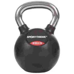 Sport-Thieme Rubber-Coated, Smooth Chrome-Handled Kettlebell -The Fitness Equipment Store 119 0898
