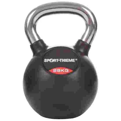 Sport-Thieme Rubber-Coated, Smooth Chrome-Handled Kettlebell - Image 9