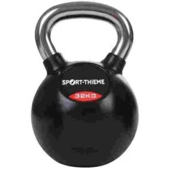 Sport-Thieme Rubber-Coated, Smooth Chrome-Handled Kettlebell -The Fitness Equipment Store 123 3605