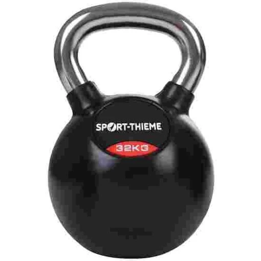 Sport-Thieme Rubber-Coated, Smooth Chrome-Handled Kettlebell - Image 10