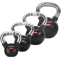Sport-Thieme Kettlebell Set, Rubbersied With Chrome Handle -The Fitness Equipment Store 132 0901