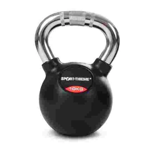 Sport-Thieme Rubberised Kettlebell With Chrome Handle - Image 3